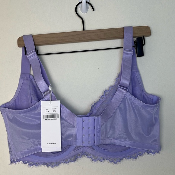 NWT 38H HSIA Purple Sunflower Underwire Lace Bra - Picture 3 of 5